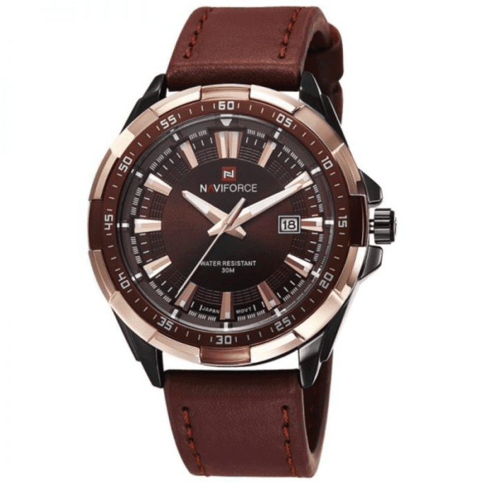 Naviforce NF9056 Men Leather Band Quartz - Image 2